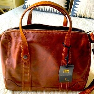 FRYE Melissa Double Handle Satchel Cognac bag